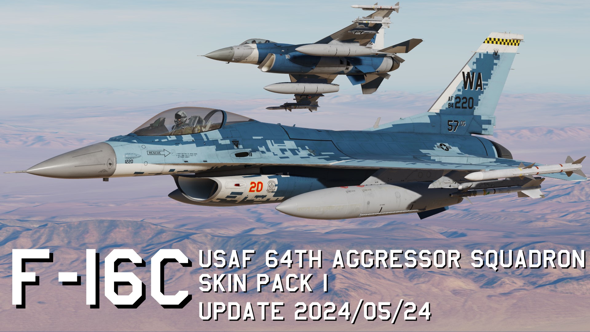 F-16C USAF 64th Aggressor Squadron Skin Pack 1 update 2024/05/24