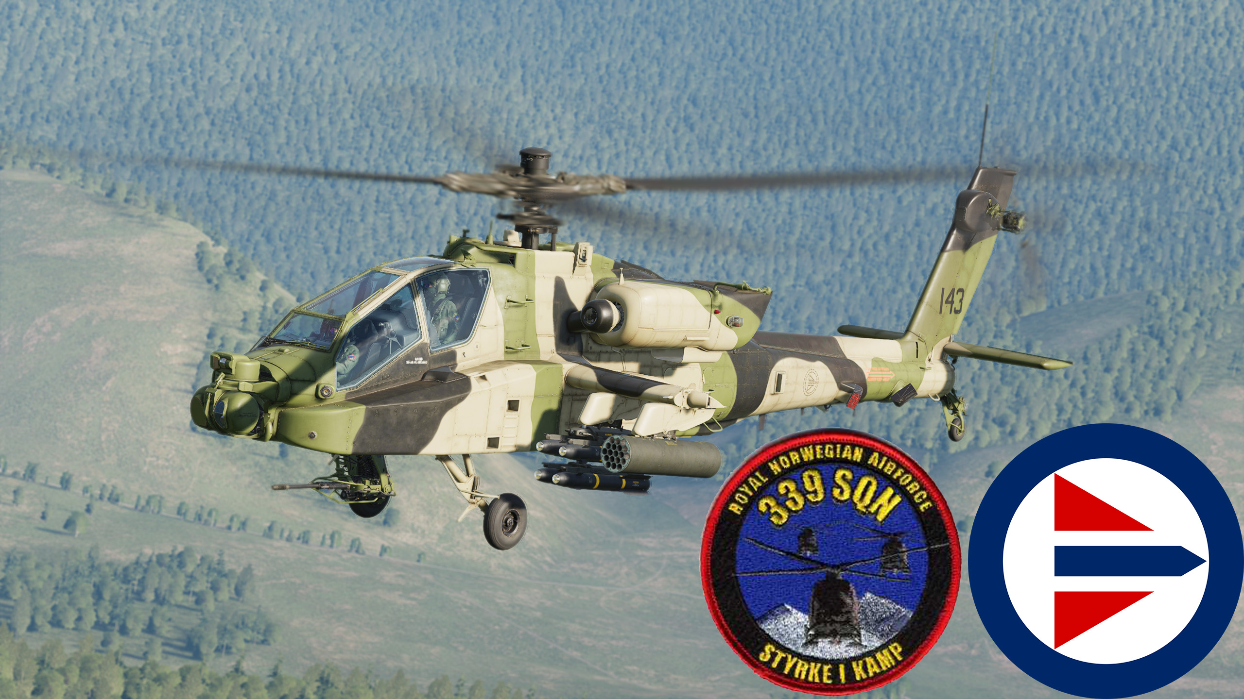 RNoAF Norwegian Airforce Tri-Color Scheme for the AH-64D (Fictional)