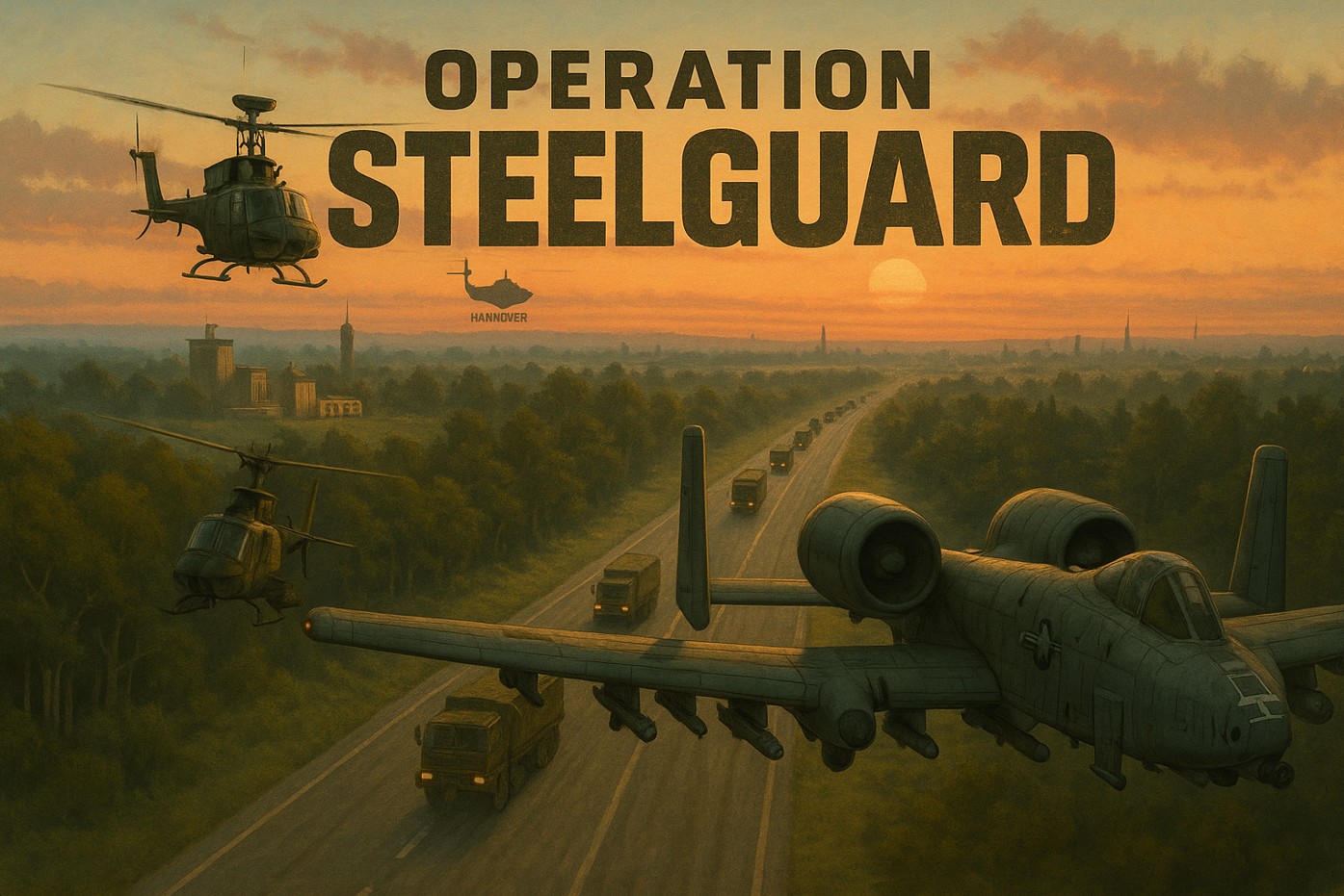 Operation Steelguard - Convoy Escort - Cold War Germany Map - English & Greek Briefing