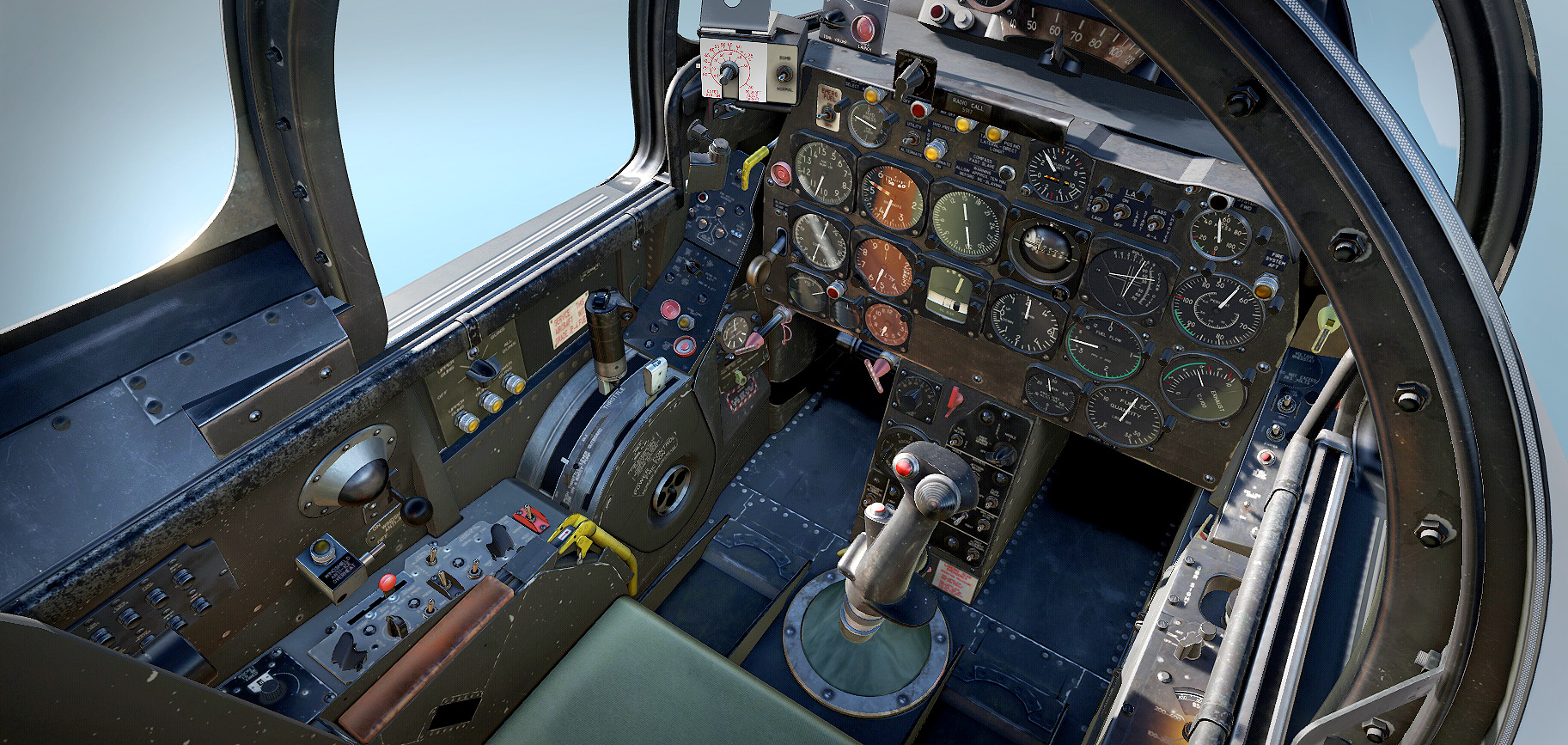 F86 SABRE JET COCKPIT REPAINT. BLACK VERSION.