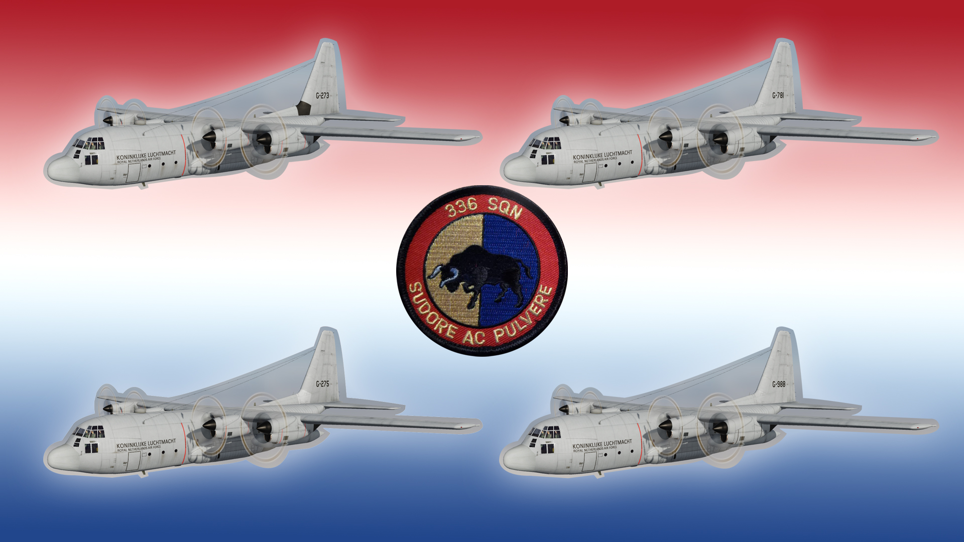 Royal Netherlands Air Force C-130s - G-273, G-275, G-781, G-988