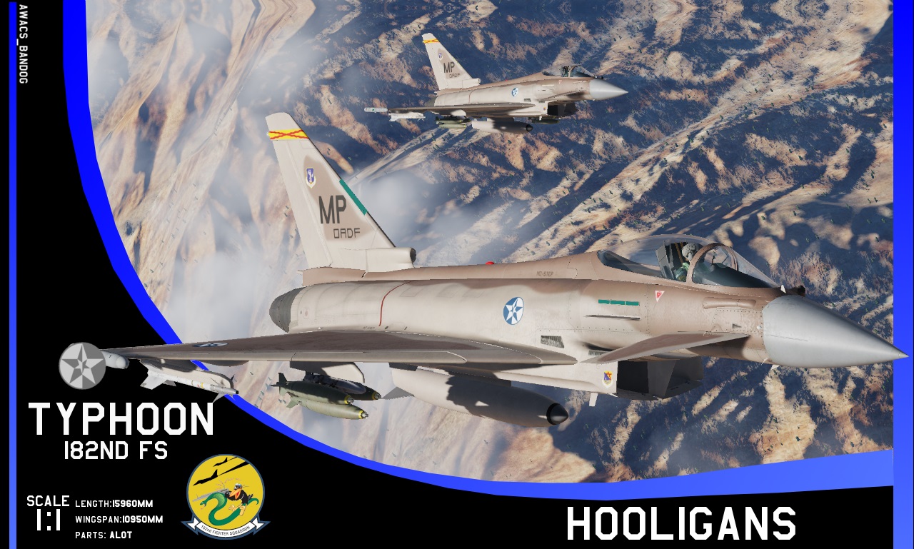 Ace Combat - 182nd Fighter Squadron "Hooligans" Manalopan Air National Guard Eurofighter Typhoon