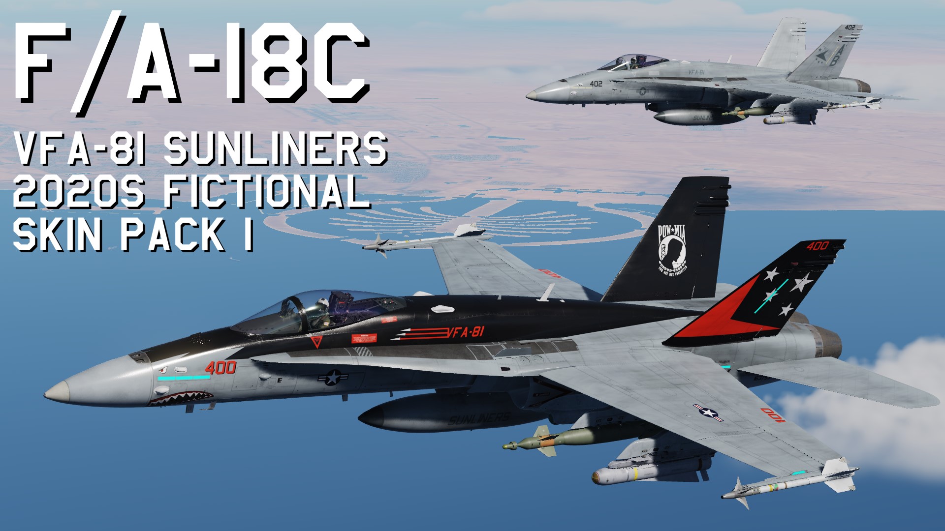 FA-18C VFA-81 Sunliners 2020s fictional 4K Skin Pack 1 update 2024/11/17