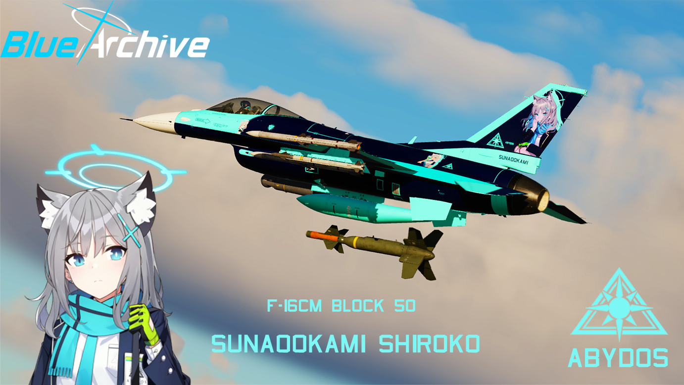 F-16CM bl.50 Shiroko Sunaookami (Blue Archive) Livery