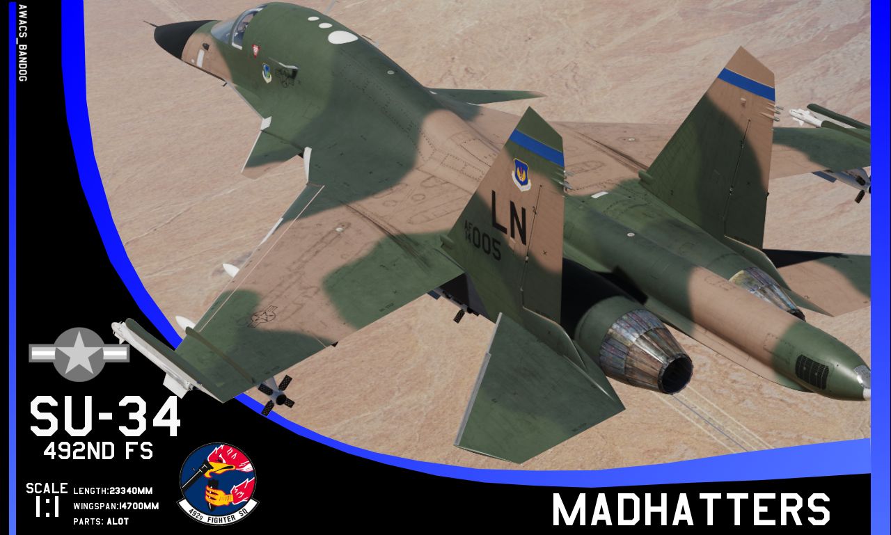492nd Fighter Squadron "Madhatters" Su-34 (Fictional)