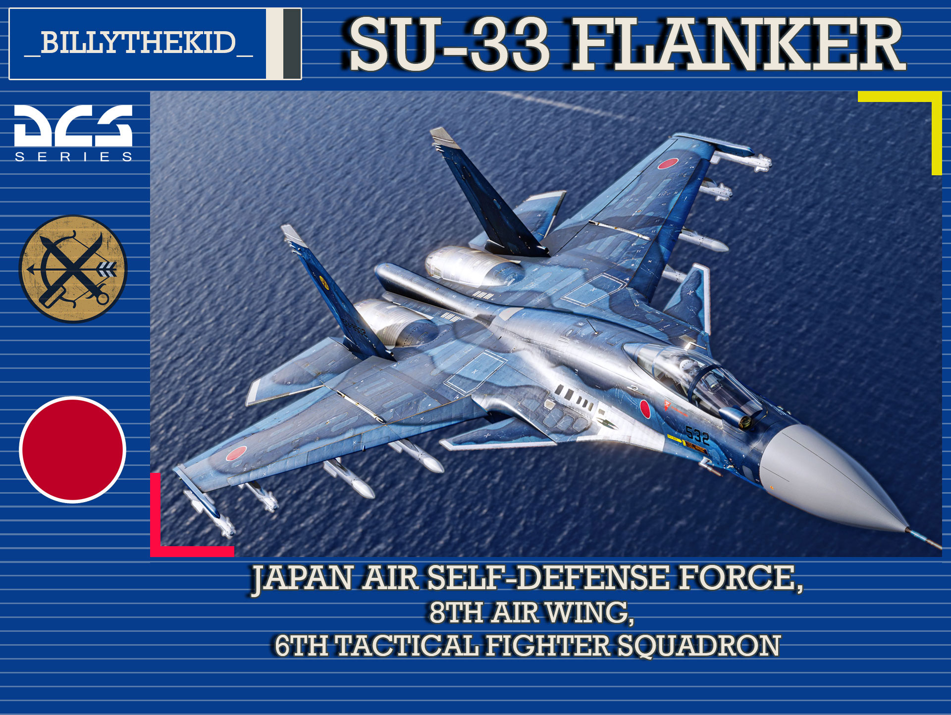 Fictional JASDF 8th Air Wing, 6th Tactical Fighter Squadron SU-33 Flanker (Update 2026)