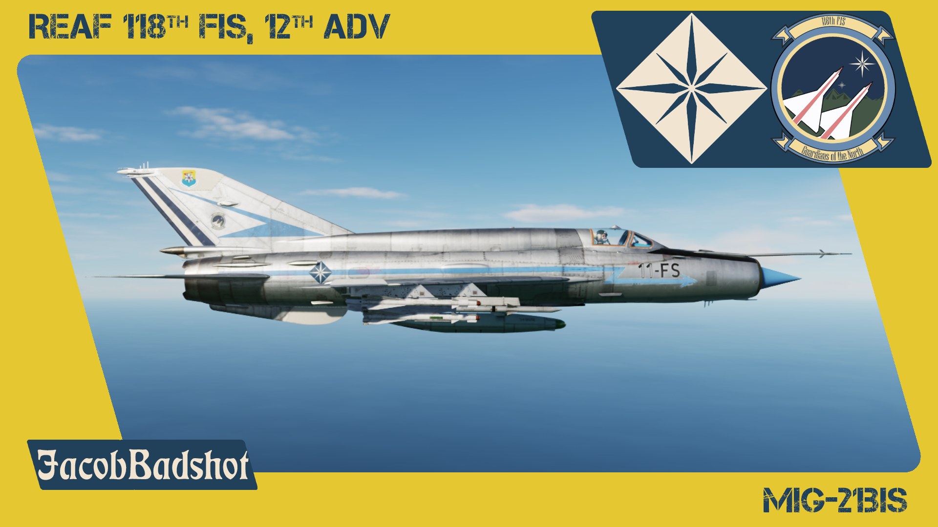 Ace Combat - Emmerian Air Force - 118th Fighter Interceptor Squadron "Guardians of the North" MiG-21bis