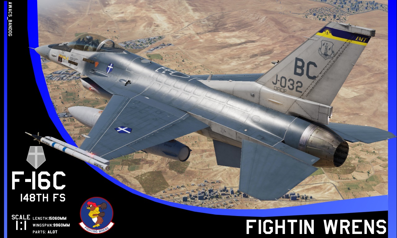 Ace Combat - Royal Nordlands Air Force 148th Fighter Squadron "Fightin Wrens" Baja Cineloa Air National Guard F-16C