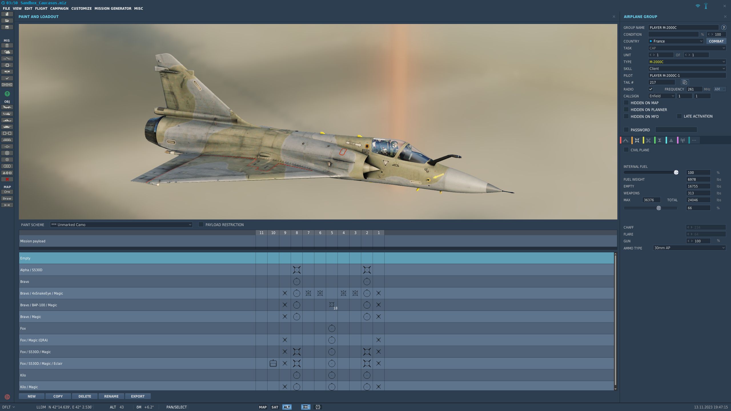 Unmarked liveries for M-2000C