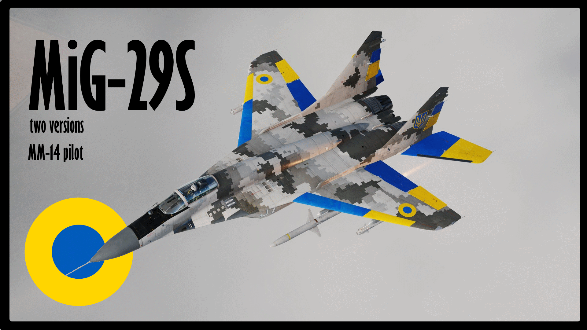 MiG-29S pixel №57 + MM-14 pilot | UA 2 versions