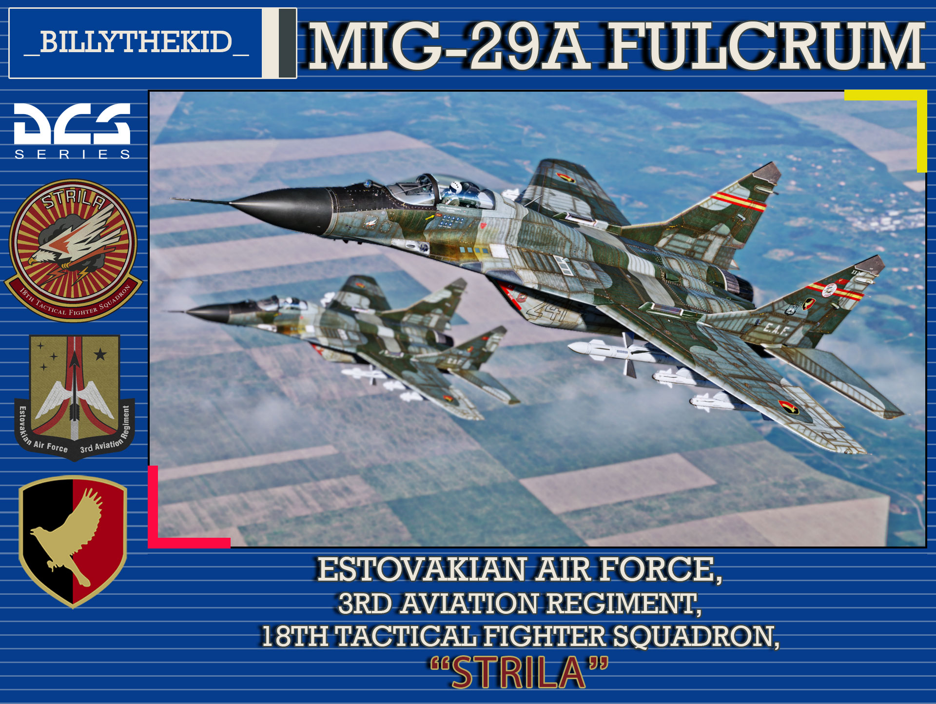 Ace Combat - Estovakian Air Force - 3rd Aviation Regiment - 18th Tactical Fighter Squadron "Strila" MiG-29A Fulcrum (FC3)