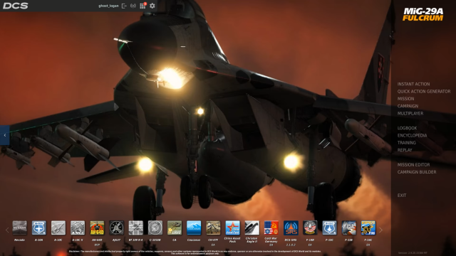 Main Menu and Loading With Music (NovaLogic) For Mig-29 Fulcrum