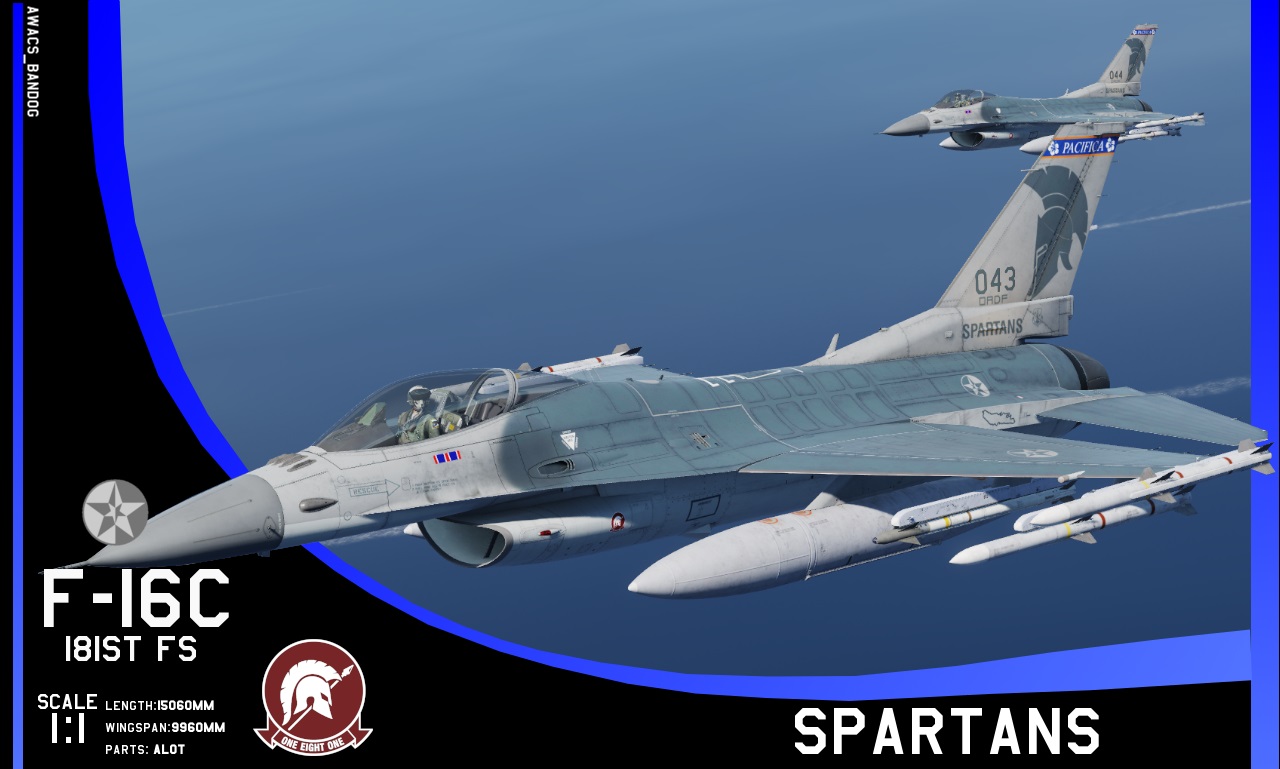 Ace Combat - 181st Fighter Squadron "Spartans" Pacifica Air National Guard F-16C