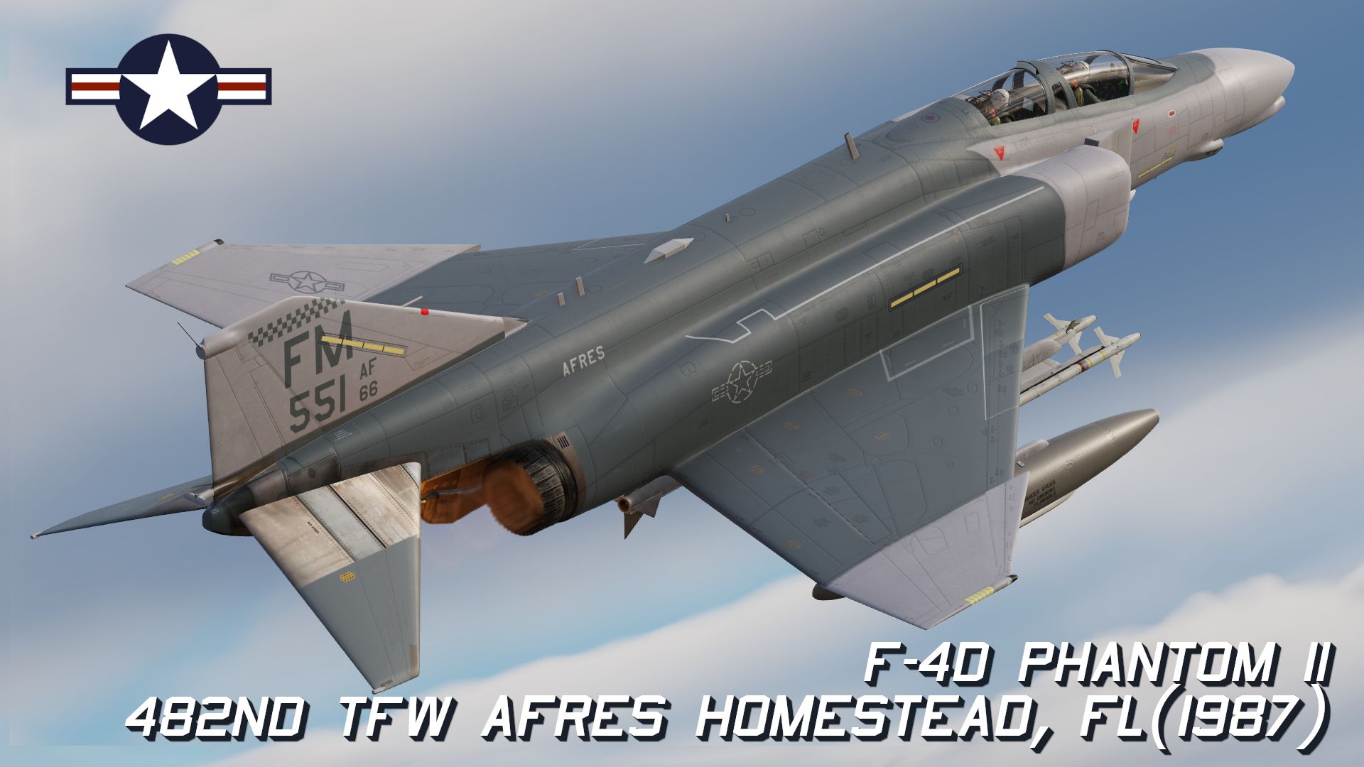 USAF F-4D Phantom II 66-7551 circa 1987 (VSN F-4B/C)