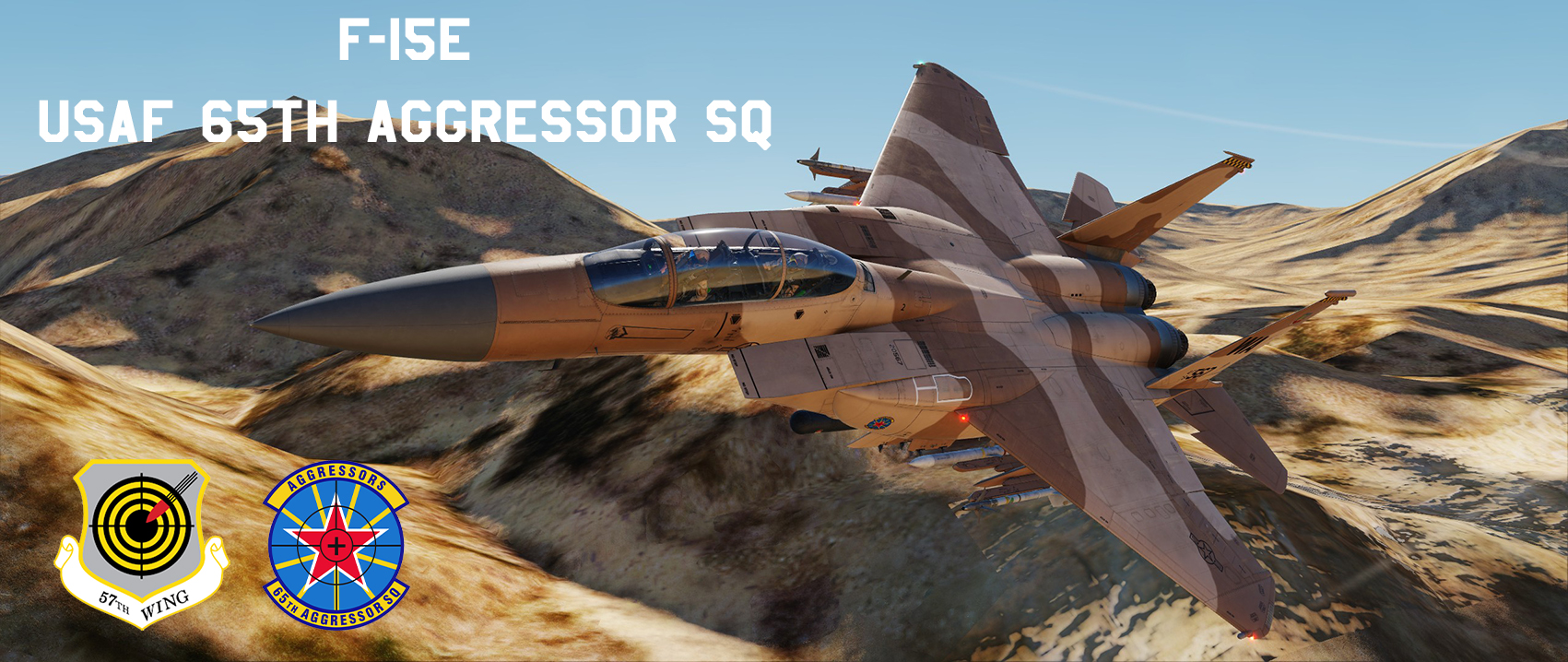 65th Squadron F-15E Aggressor "Desert" and "Blue Flanker" v3