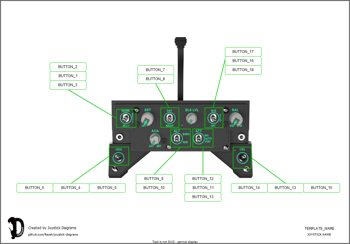 WinWing - WinWing - 18-HUD Unit 1 - Joystick Diagrams Template (joystick-diagrams.com)
