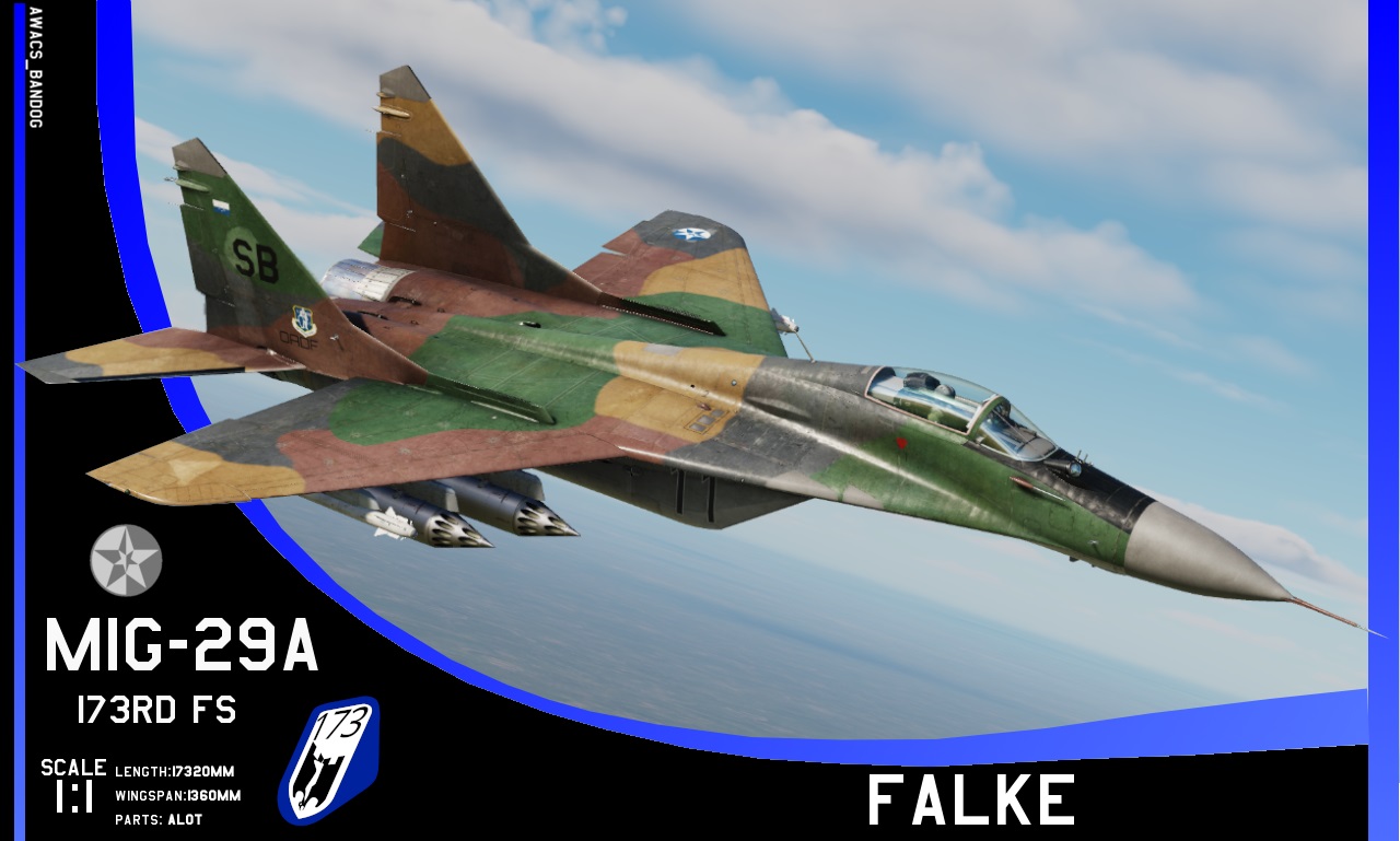 Ace Combat - 173rd Fighter Squadron 'Falke', North Osea Air National Guard MiG-29A [OUTDATED]