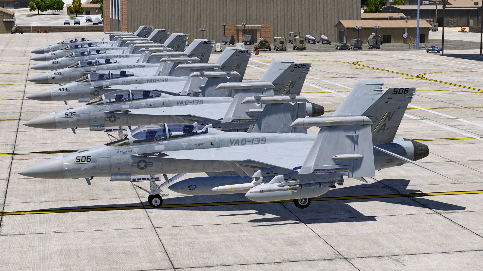 VAQ-139 "Cougars" EA-18G NA500 - NA506 (2017) v1.5.0