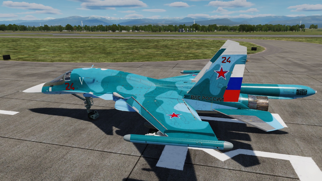 Су-34 ВВО с флагом