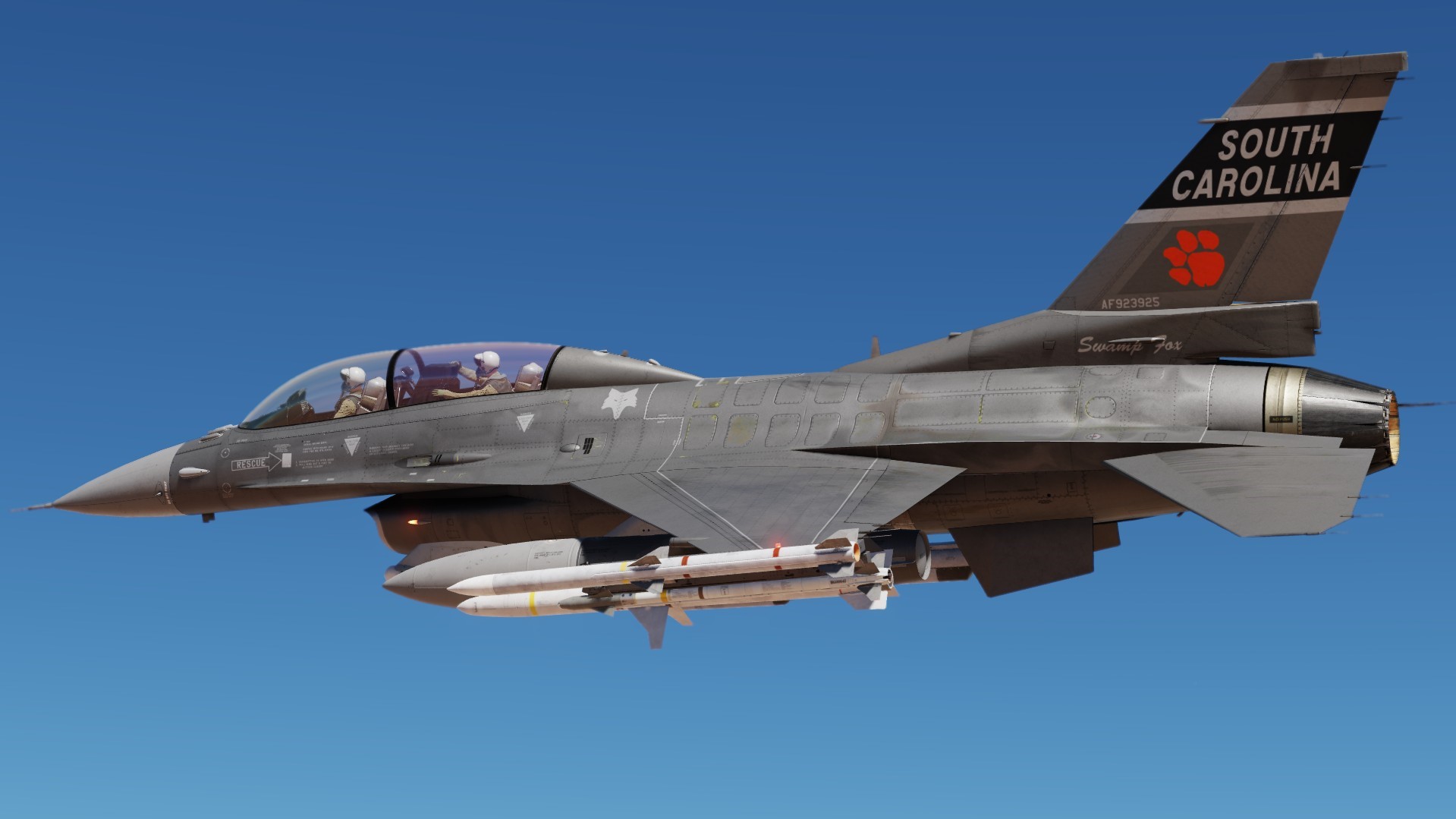 157th FS SC ANG F-16D Blk 52 HAVE GLASS