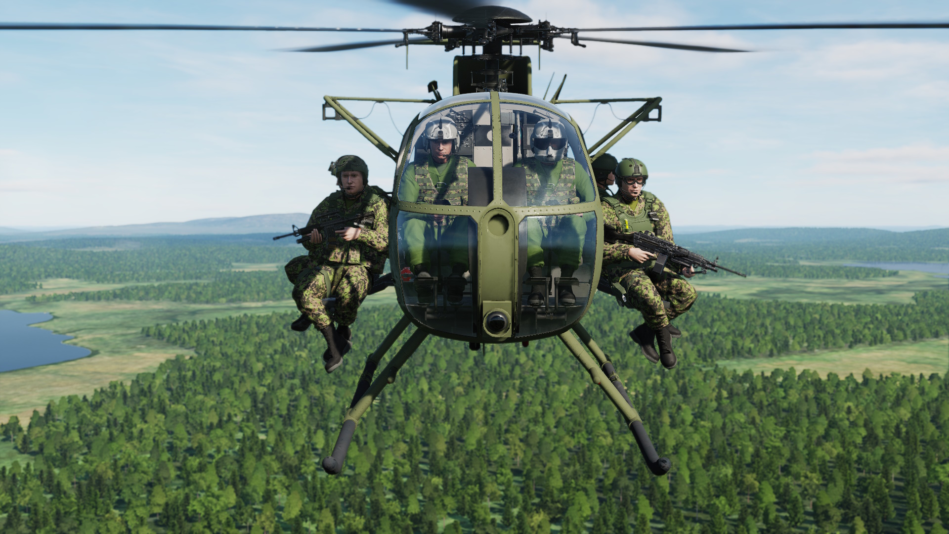 Fictional Finish Army AH/MH-6J "Hulluporo" livery