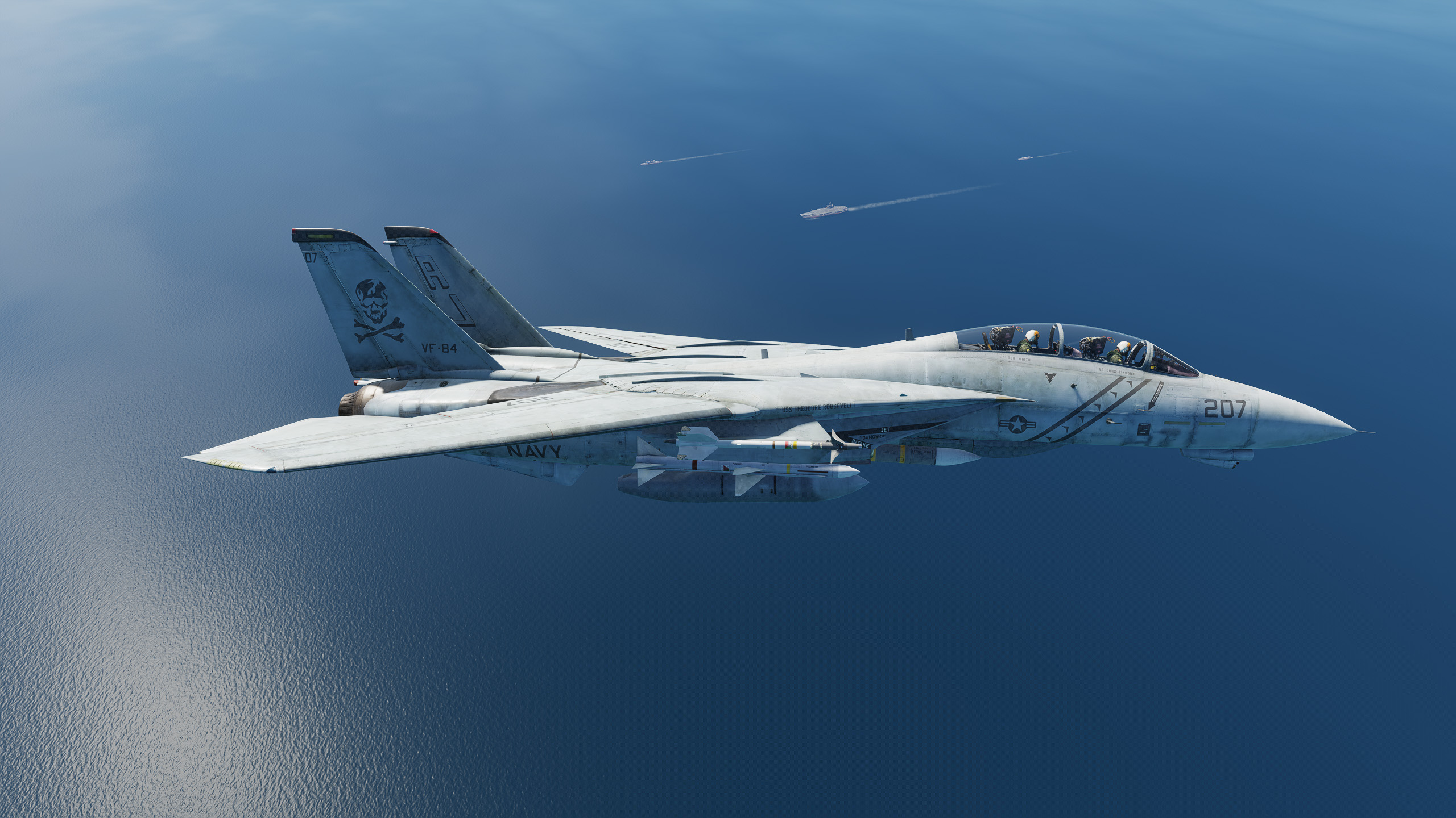 F-14A AJ207 of VF-84, Bn160902, USS Theodore Roosevelt, 1991