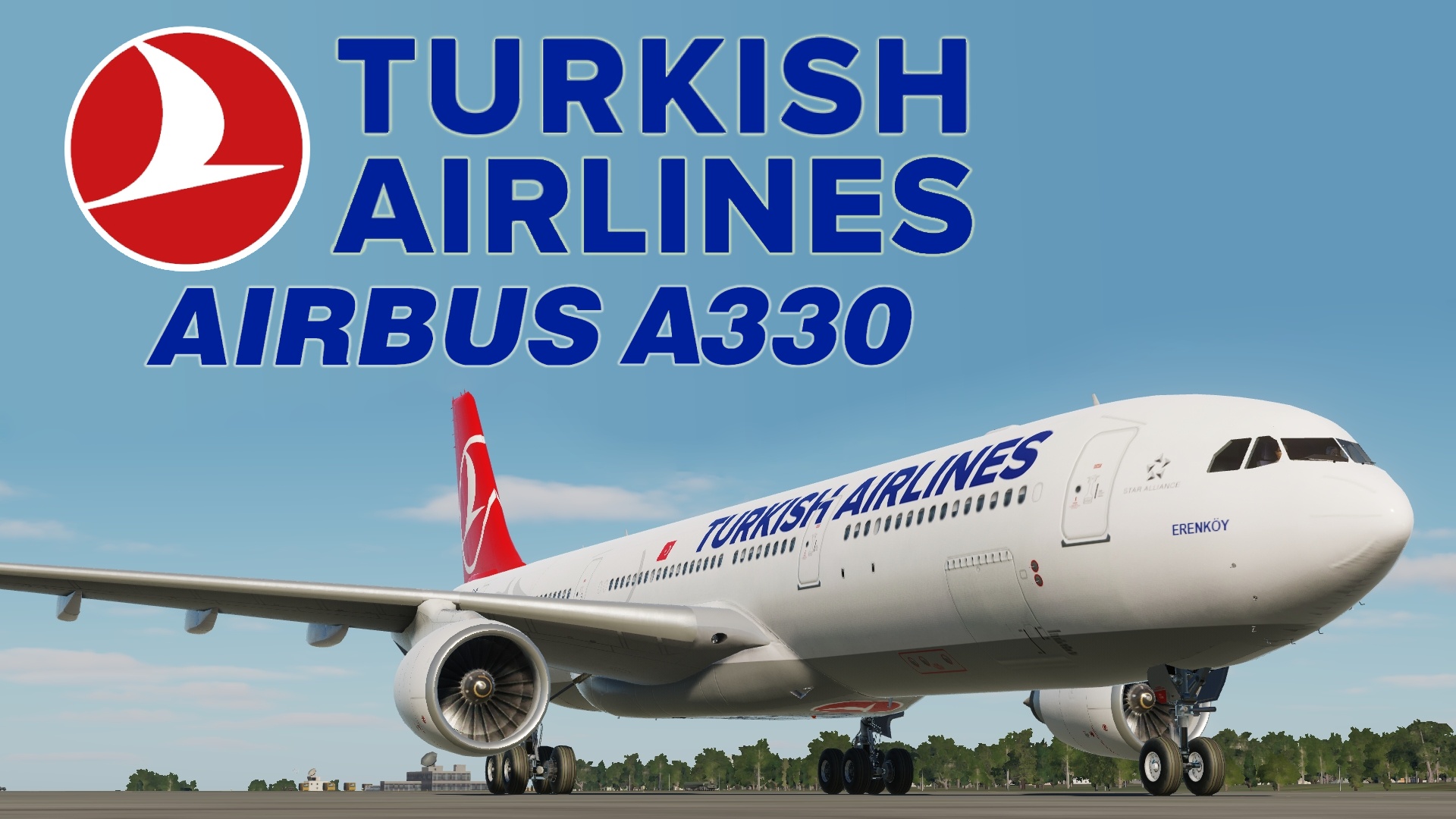 Turkish Airlines Airbus A330 livery for Civil Aircraft Mod (Updated 25/11/2025)