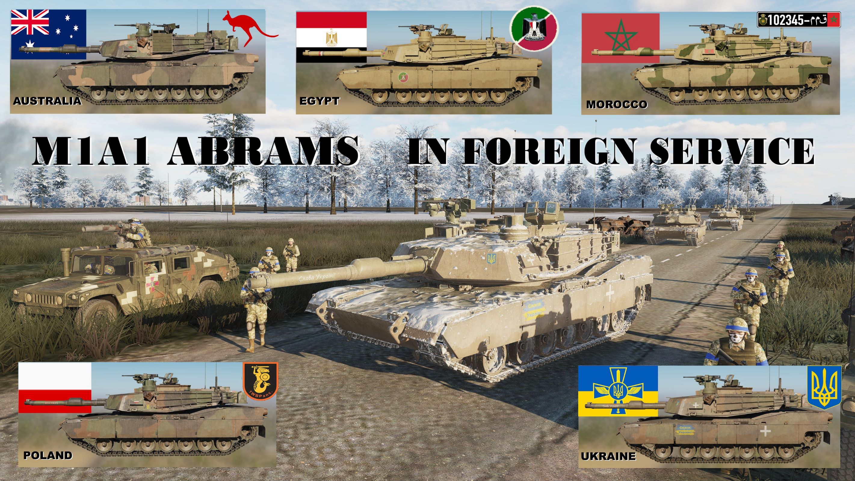 M1A1 Abrams HD livery pack 3 for Foreign Operators