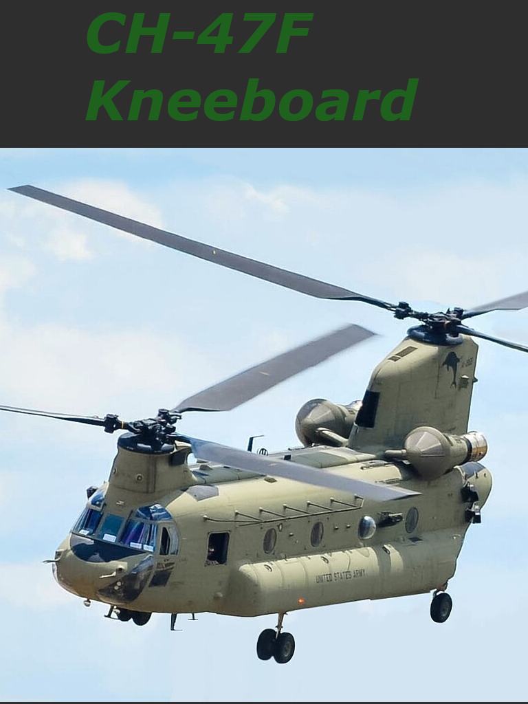 CH-47F Chinook Kneeboard pilot checklist