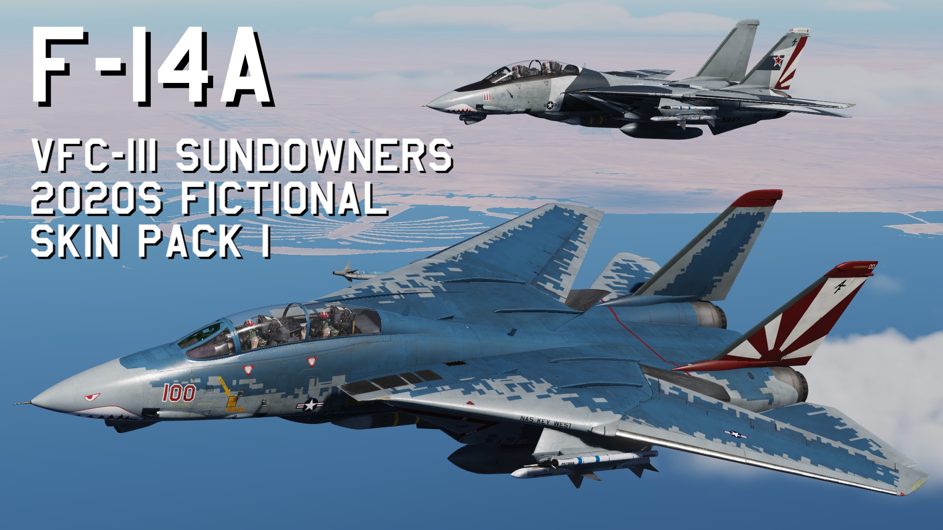 F-14A VFC-111 Sundowners 2020s fictional Skin Pack 1 update 2025/02/17