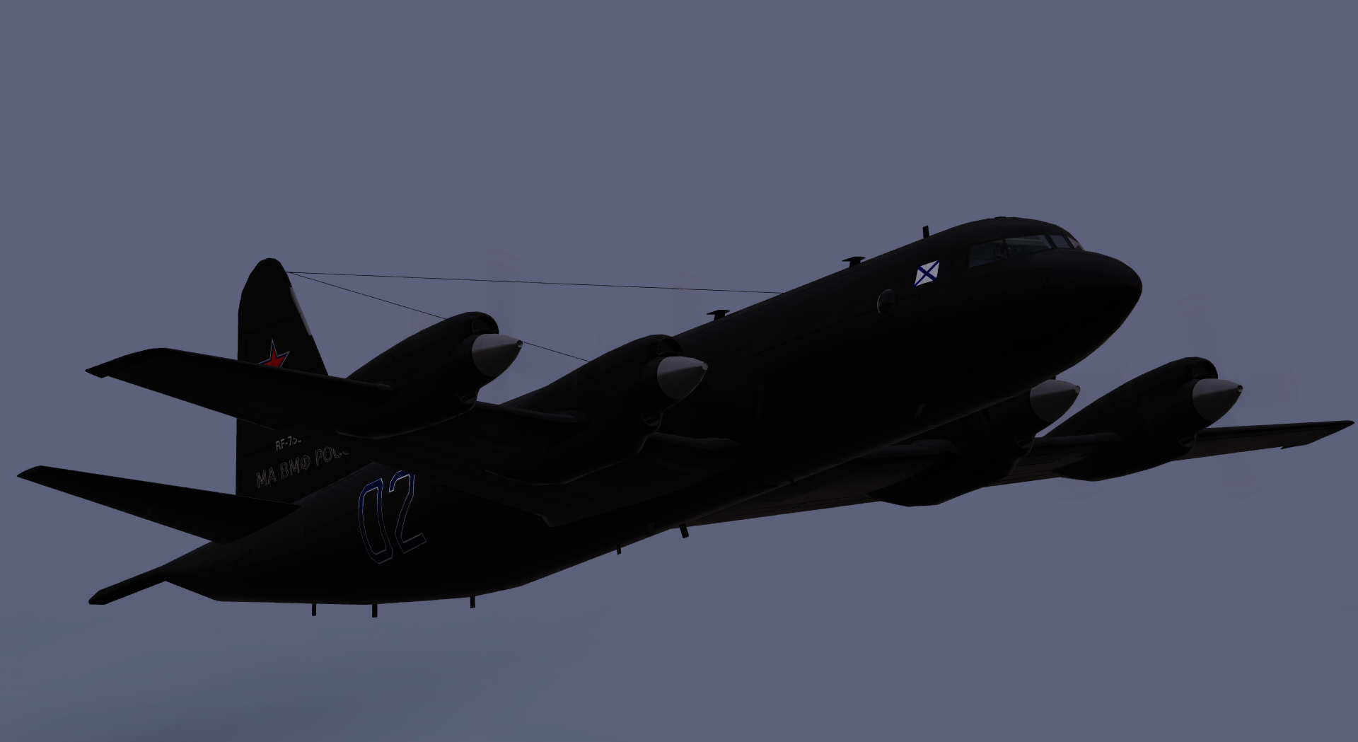 Ил-38 МА ВМФ России БН №02 Синий 