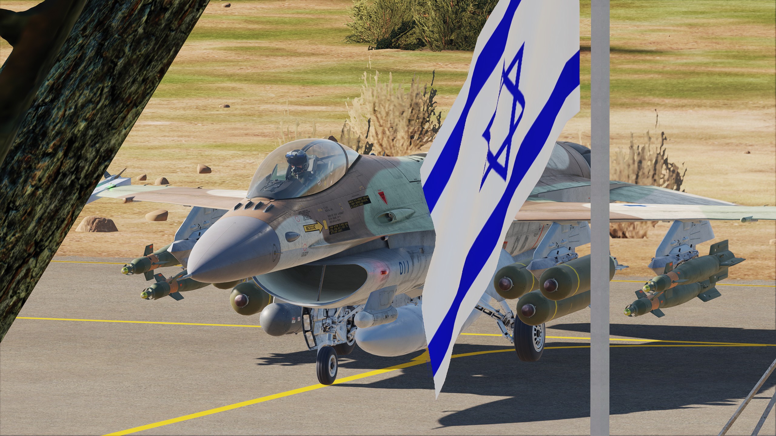 Lebanon War 2006 - Day 1 - F-16C - English / German F-16C