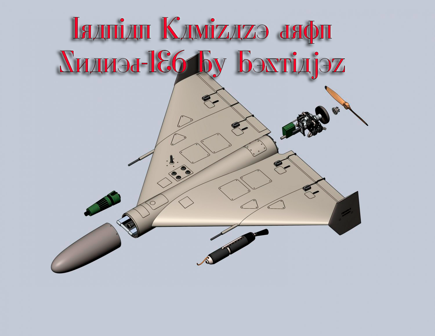 Flyable Iranian Kamikaze dron SHAHED 136 V1.0