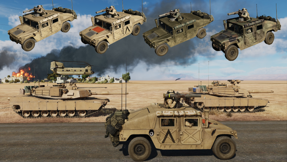 USA and Ukrainian HMMWV TOW livery pack for Eighballs HMMWV MOD
