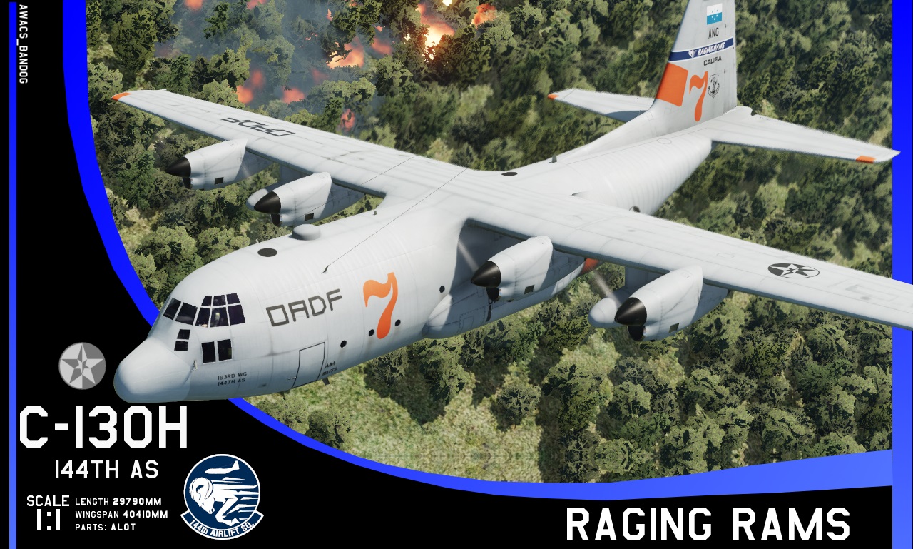 Ace Combat - 144th Airlift Squadron 'Raging Rams' Califia Air National Guard C-130 Pack