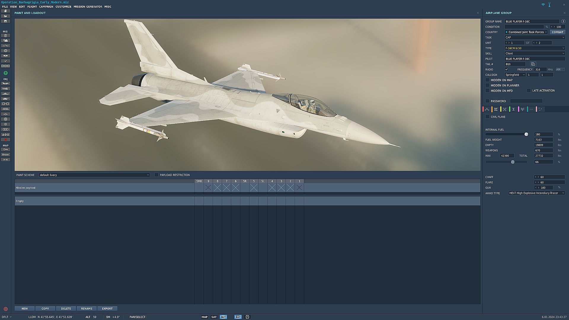 Unmarked liveries for A-10CII, F-16C, F/A-18C