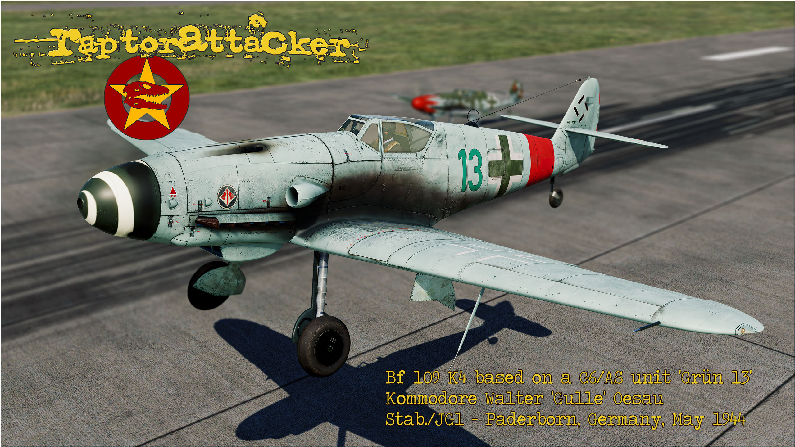 Bf 109 K4-Based on G6/AS 'Grun 13' Walter Oesau May 1944