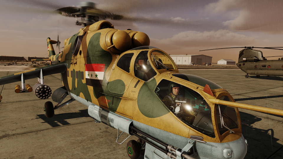 Iraqi Special Forces Escort MI-24P Hind( NEW IRAQ MAP)