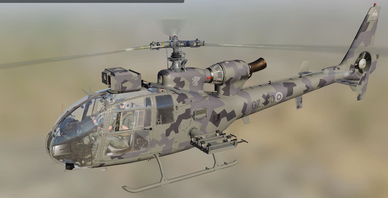 SA 342 Gazelle. A fictional Finnish Air Force / Army livery set.