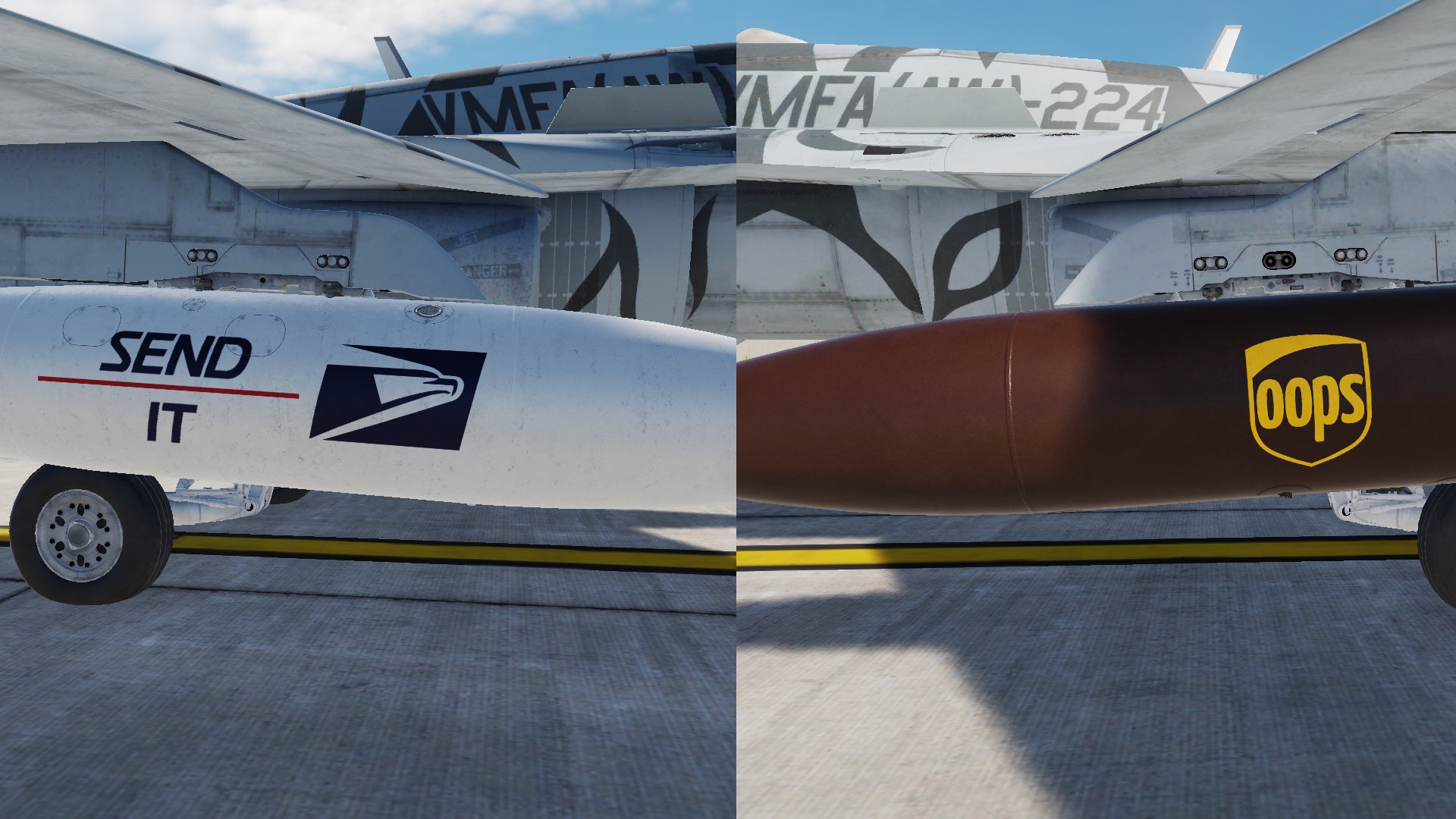 F/A-18C OOPS (UPS) and SEND IT (USPS) Fuel Tanks