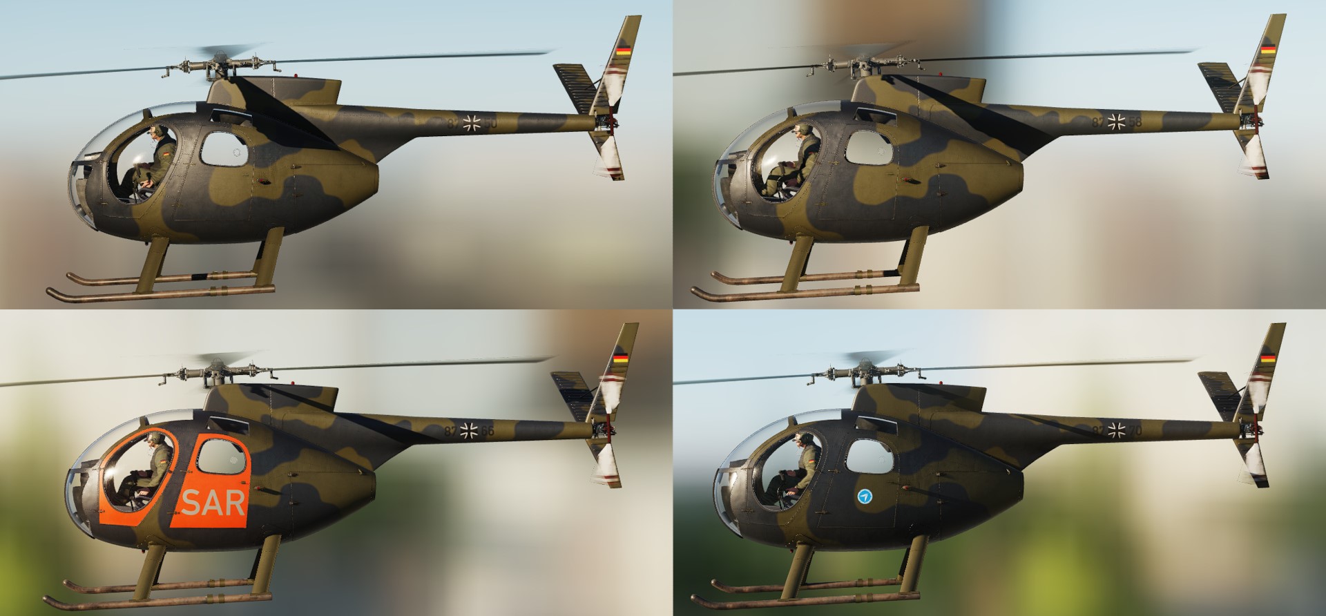 OH-6 / MD500 / Hughes 500 - German Army Aviation (Bundeswehr Heeresflieger) Skinpack *Fictional* *Update v2.0*
