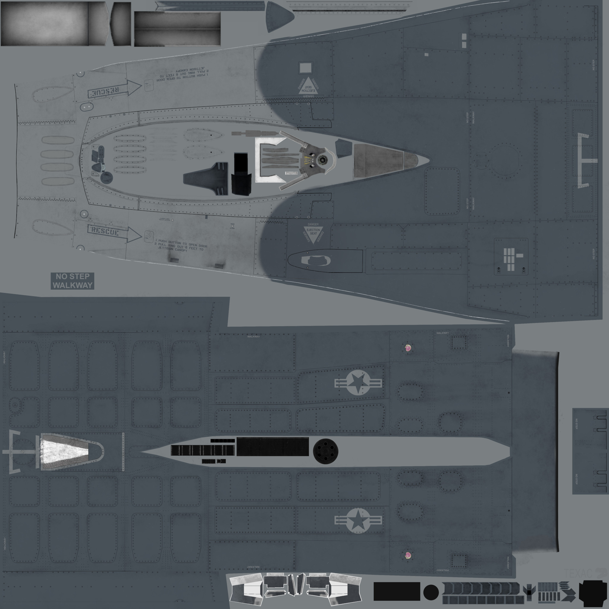 Improved F-16C Texture Template