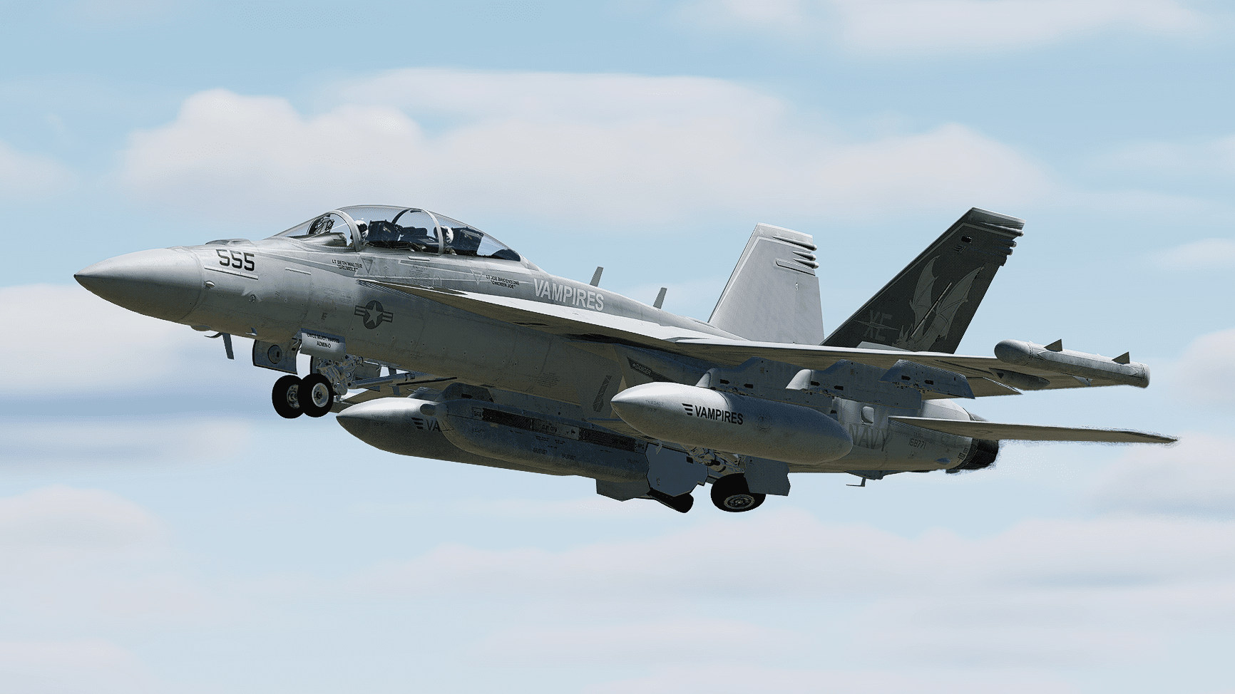 VX-9 "Vampires" XE555 2025 for CJS Super Hornet Mod v2.4.5 EA-18G