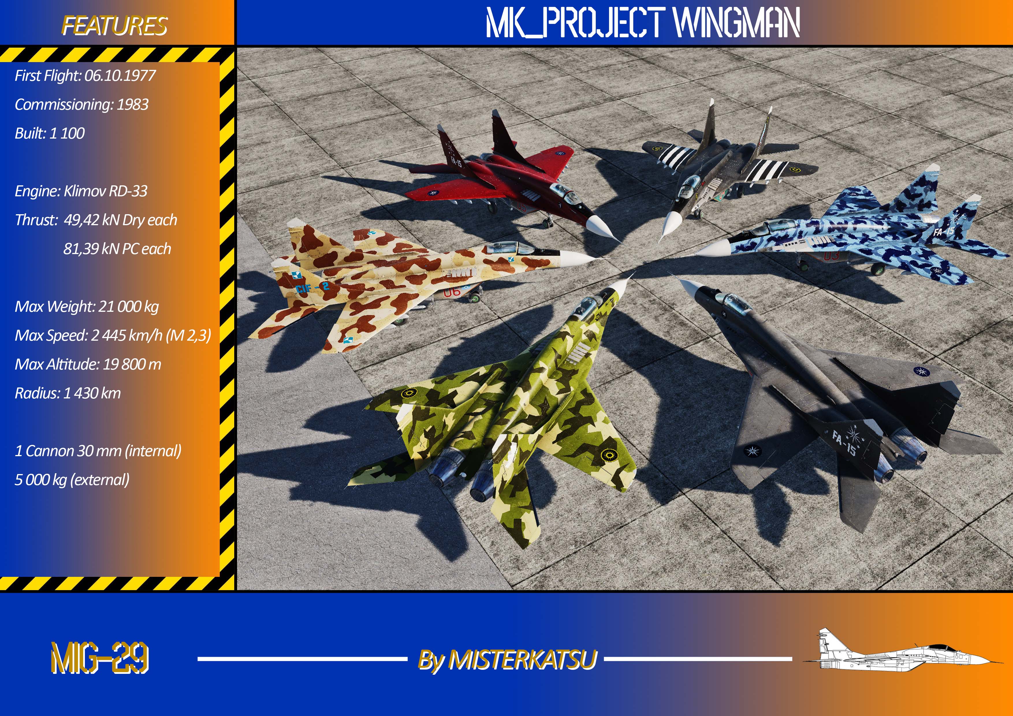 PROJECT WINGMAN 6 LIVERIES PACK