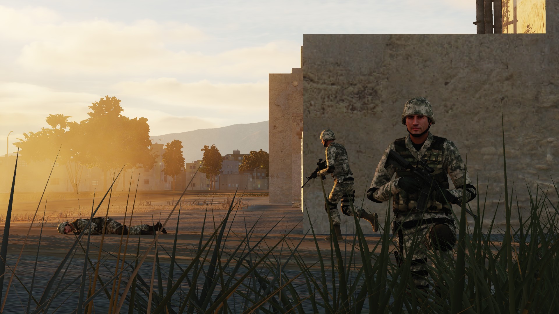 OIF era Soldier in UCP w/ M81 Vest