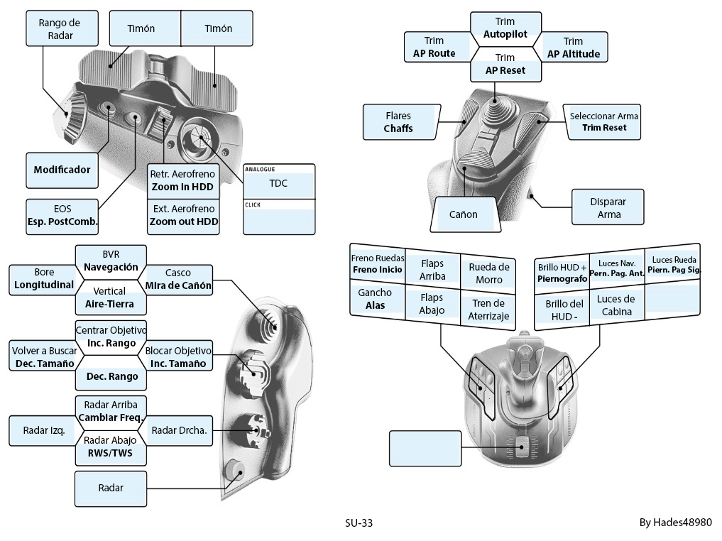 SU-33 || TM T16000M Hotas Profile en Español