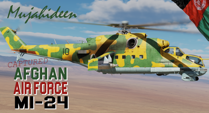 Afghan Air Force / Mujahideen captured Mi-24 Hind (lemon scheme)