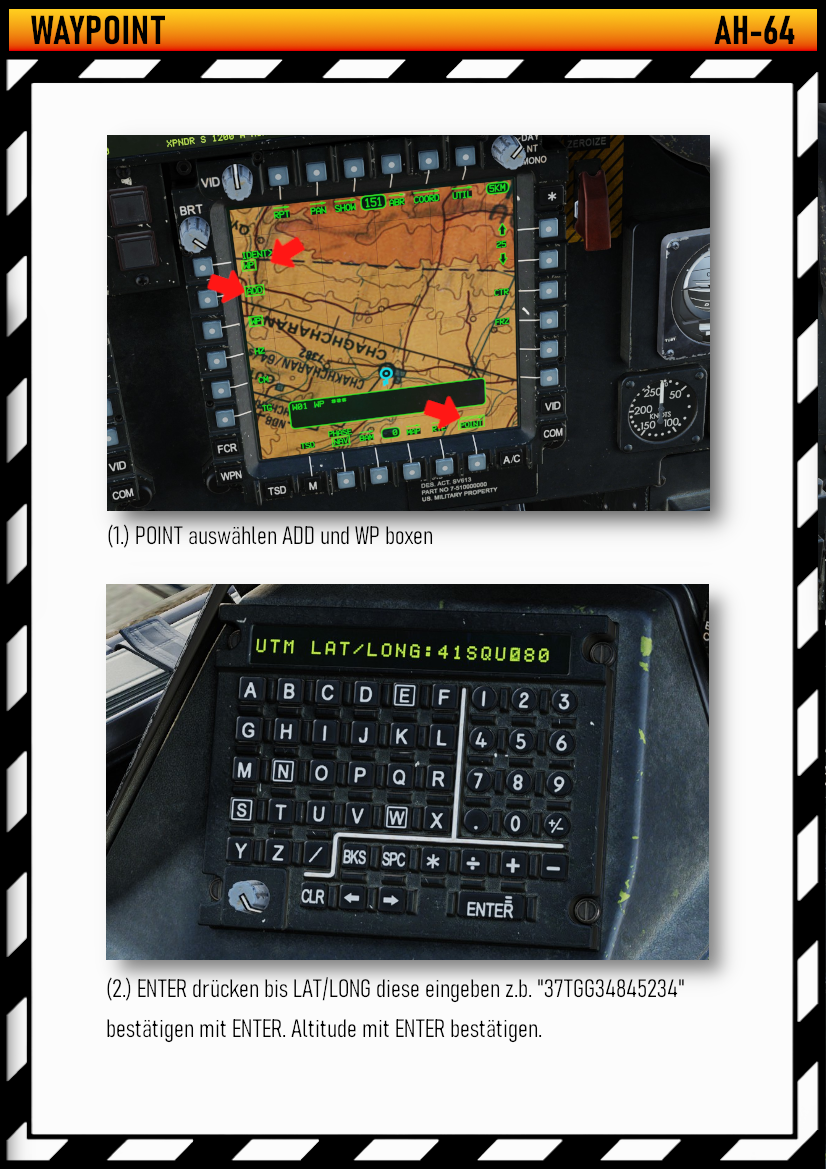 AH-64 Wegpunkt anlegen Deutsch