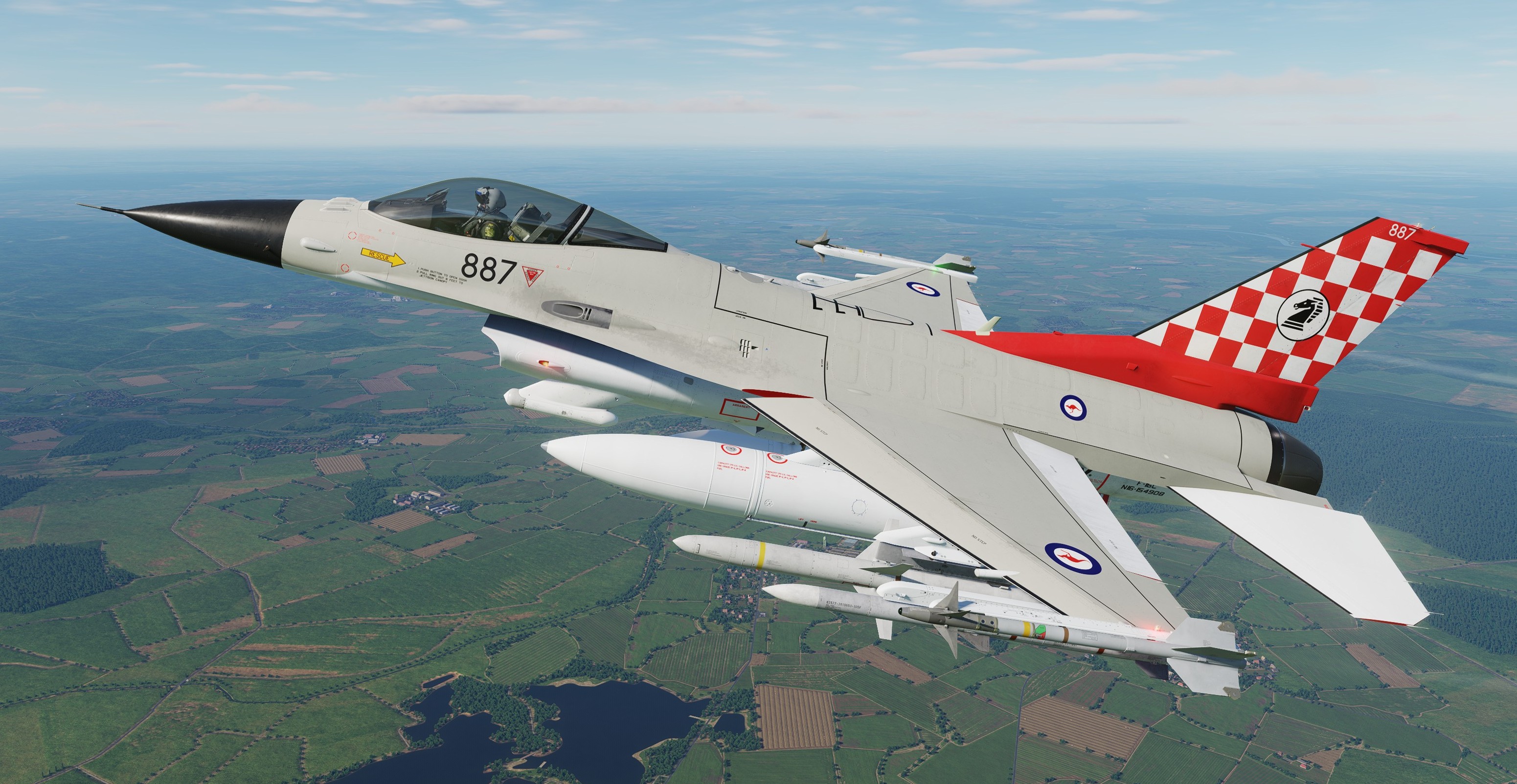 F-16C_50 - Royal Australian Navy - 805 Sqn - Hi-Vis Gull Grey - HMAS Melbourne