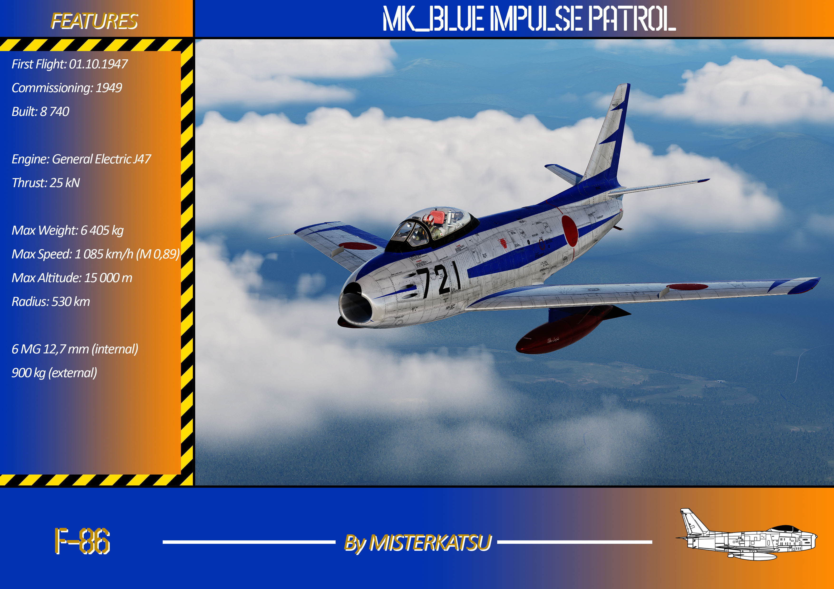 F-86 Japanese Blue Impulse Patrol